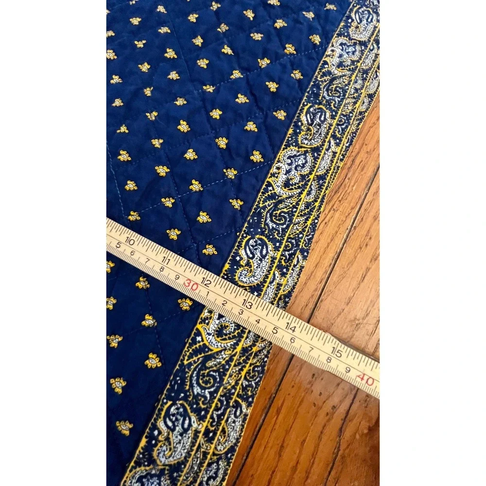 Valdrome French Quilted Placemats Blue Yellow Cotton Provençal set of 8
